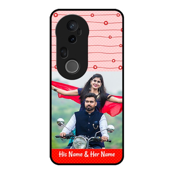 Vivo T4 Ultra 5G Custom Glass Phone Case - Red Pattern Case Design