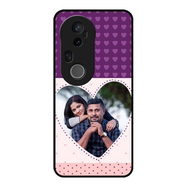 Vivo T4 Ultra 5G Custom Glass Phone Case - Violet Love Dots Design Vivo T4 Ultra 5G Custom Glass Phone Case - Violet Love Dots Design