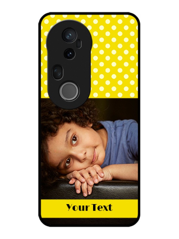 Custom Vivo T4 Ultra 5G Custom Glass Phone Case - Bright Yellow Case Design