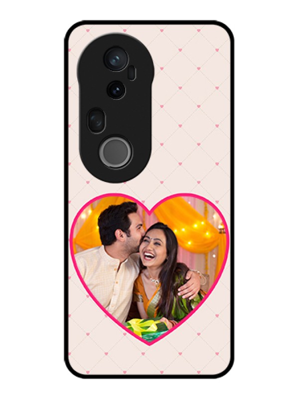 Custom Vivo T4 Ultra 5G Custom Glass Phone Case - Heart Shape Design