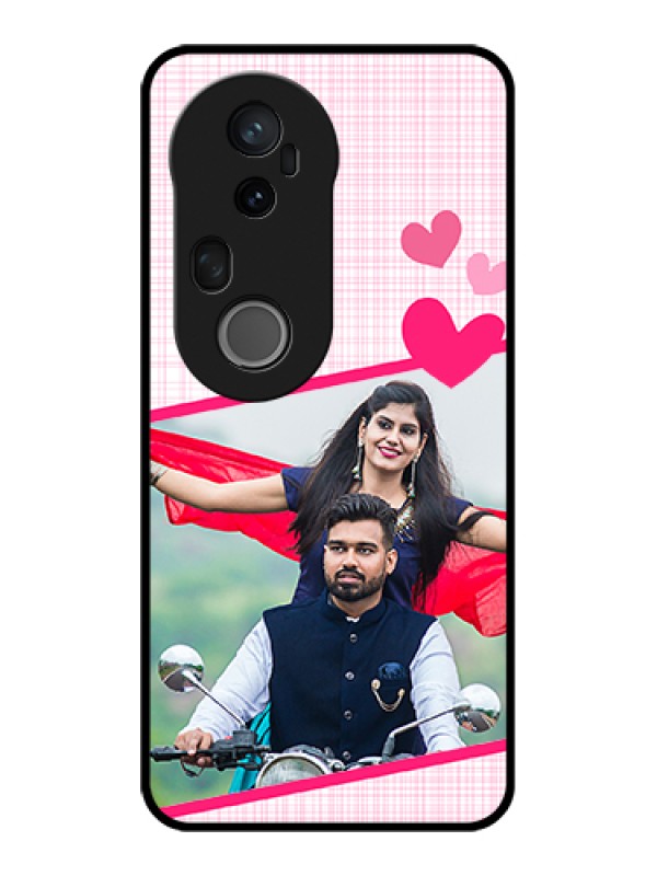 Custom Vivo T4 Ultra 5G Custom Glass Phone Case - Love Shape Heart Design