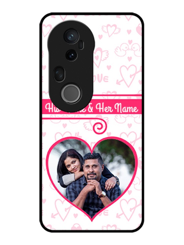 Custom Vivo T4 Ultra 5G Custom Glass Phone Case - Heart Shape Love Design