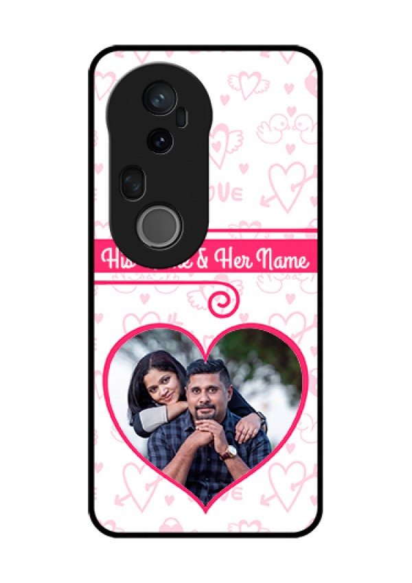 Vivo T4 Ultra 5G Custom Glass Phone Case - Heart Shape Love Design