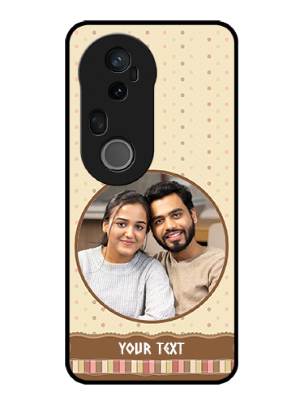 Custom Vivo T4 Ultra 5G Custom Glass Phone Case - Brown Dotted Mobile Case Design