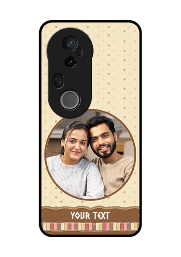 Vivo T4 Ultra 5G Custom Glass Phone Case - Brown Dotted Mobile Case Design