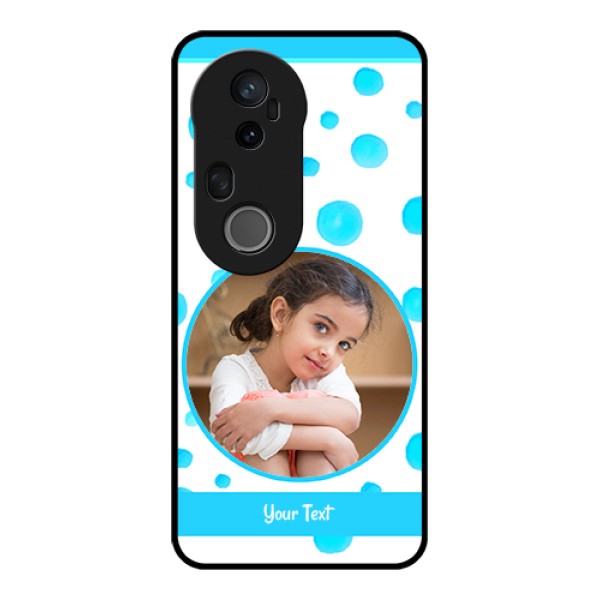 Vivo T4 Ultra 5G Custom Glass Phone Case - Blue Bubbles Pattern Design