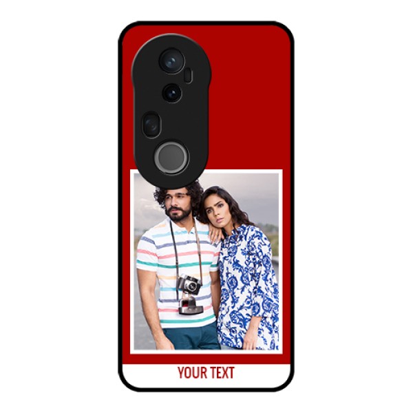 Vivo T4 Ultra 5G Custom Glass Phone Case - Red Color Design