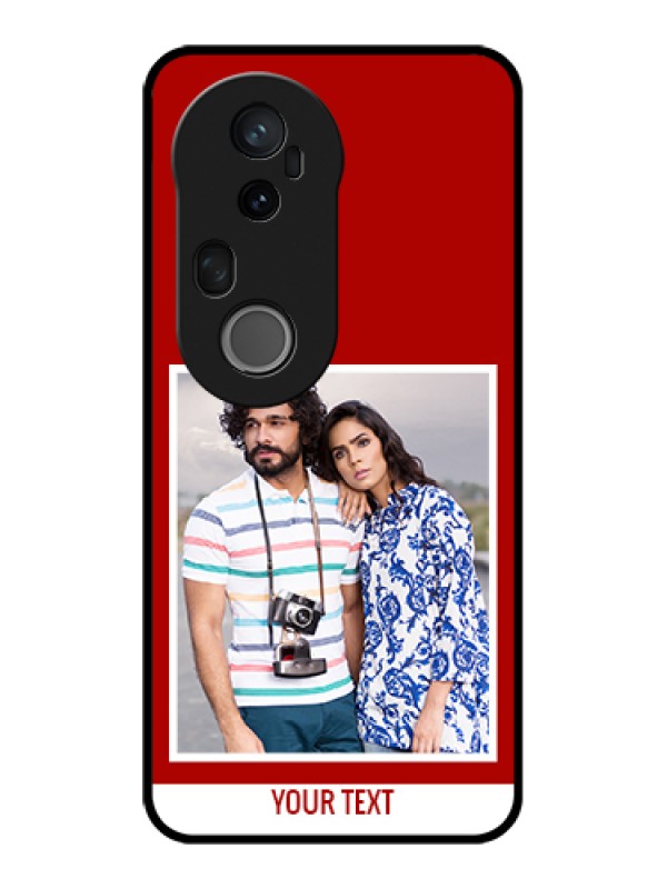 Custom Vivo T4 Ultra 5G Custom Glass Phone Case - Red Color Design