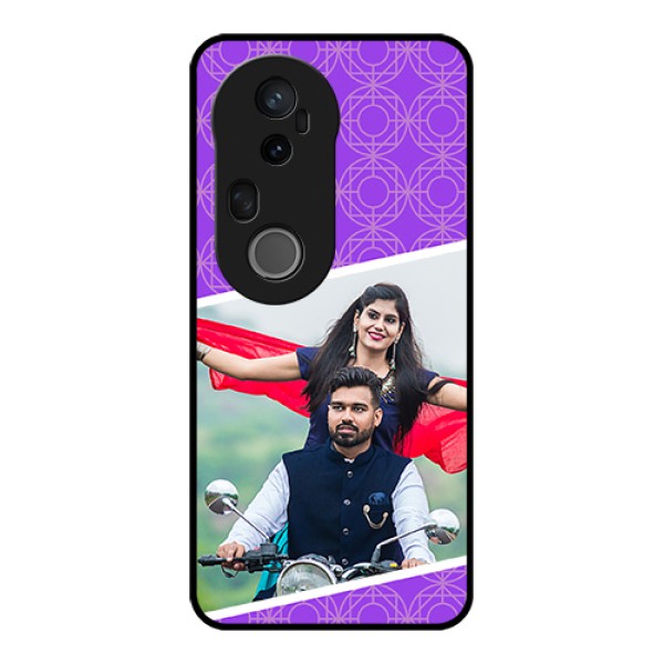 Vivo T4 Ultra 5G Custom Glass Phone Case - Violet Color Pattern Design