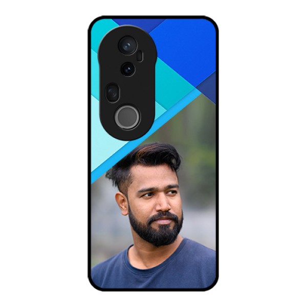 Vivo T4 Ultra 5G Custom Glass Phone Case - Blue Pattern Design