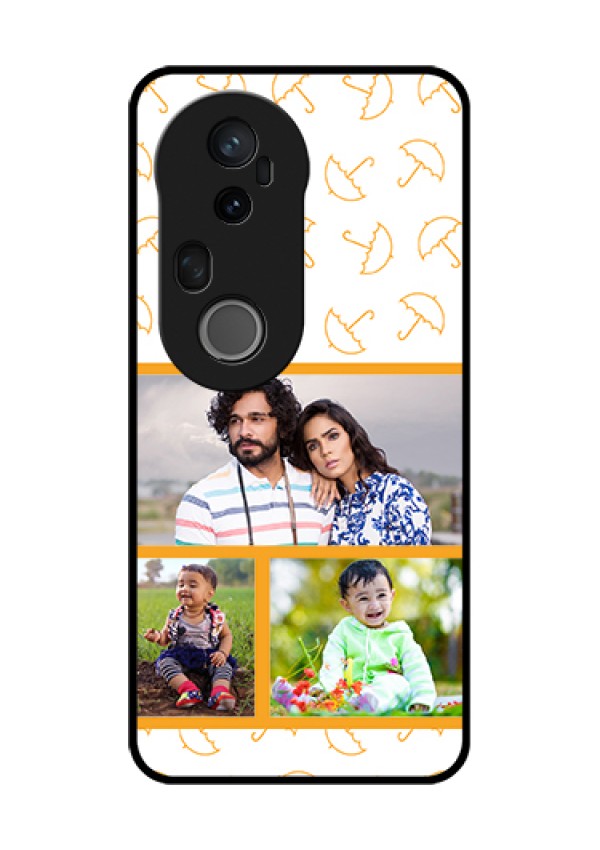Vivo T4 Ultra 5G Custom Glass Phone Case - Yellow Pattern Design