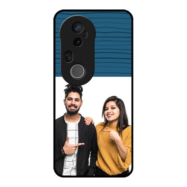 Vivo T4 Ultra 5G Custom Glass Phone Case - Blue Pattern Cover Design Vivo T4 Ultra 5G Custom Glass Phone Case - Blue Pattern Cover Design