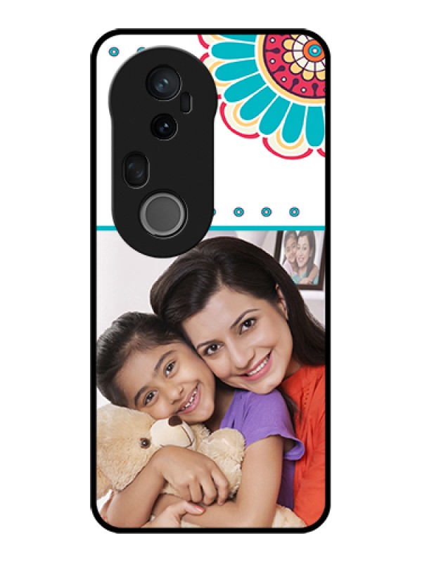 Custom Vivo T4 Ultra 5G Custom Glass Phone Case - Flower Design