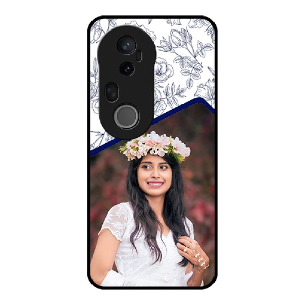 Vivo T4 Ultra 5G Custom Glass Phone Case - Classy Floral Design