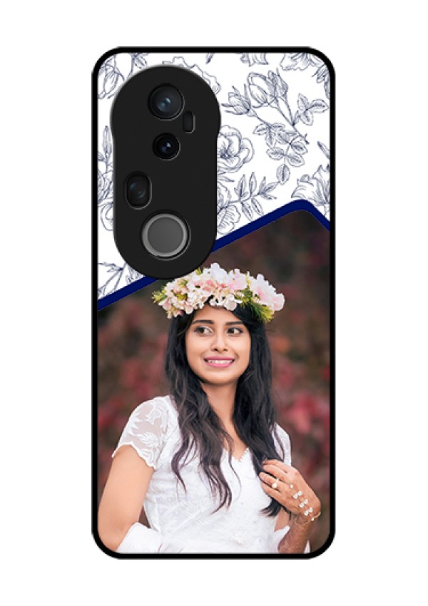 Vivo T4 Ultra 5G Custom Glass Phone Case - Classy Floral Design