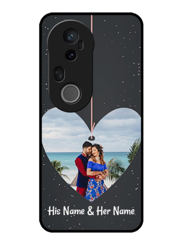 Custom Vivo T4 Ultra 5G Custom Glass Phone Case - Hanging Heart Design