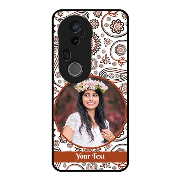 Vivo T4 Ultra 5G Custom Glass Phone Case - Abstract Flower Design