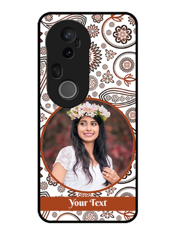 Custom Vivo T4 Ultra 5G Custom Glass Phone Case - Abstract Flower Design