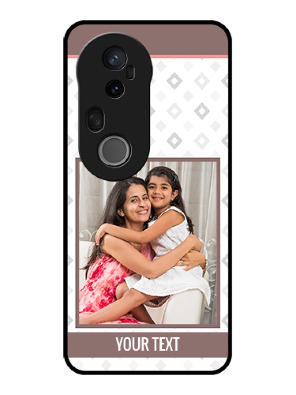 Custom Vivo T4 Ultra 5G Custom Glass Phone Case - Simple Diamond Design