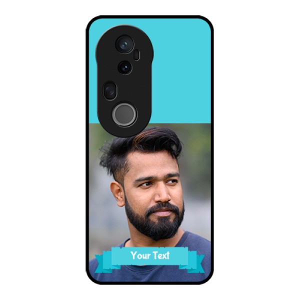 Vivo T4 Ultra 5G Custom Glass Phone Case - Blue Color Design Vivo T4 Ultra 5G Custom Glass Phone Case - Blue Color Design