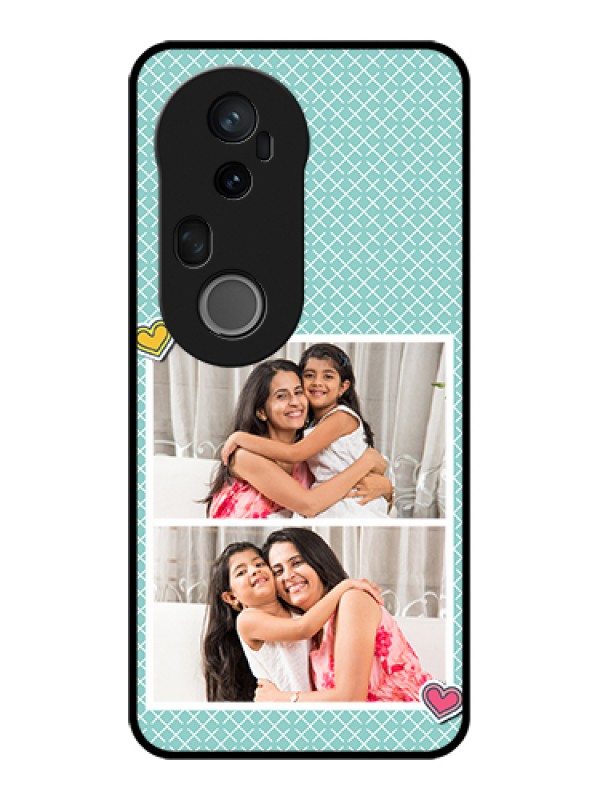 Custom Vivo T4 Ultra 5G Custom Glass Phone Case - 2 Image Holder With Pattern Design