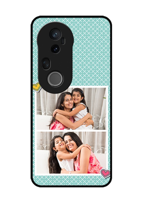 Vivo T4 Ultra 5G Custom Glass Phone Case - 2 Image Holder With Pattern Design