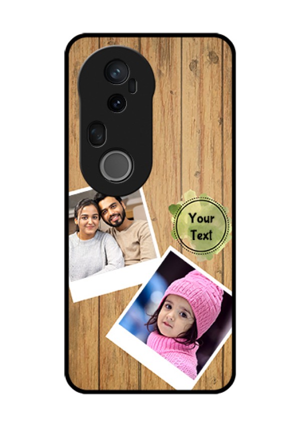 Vivo T4 Ultra 5G Custom Glass Phone Case - Wooden Texture Design