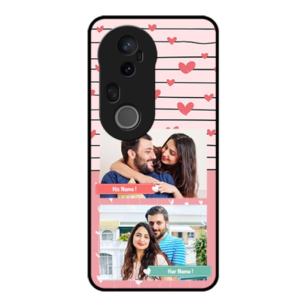 Vivo T4 Ultra 5G Custom Glass Phone Case - Photo With Heart Design