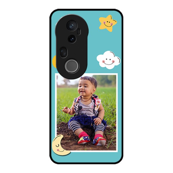 Vivo T4 Ultra 5G Custom Glass Phone Case - Smiley Kids Stars Design Vivo T4 Ultra 5G Custom Glass Phone Case - Smiley Kids Stars Design