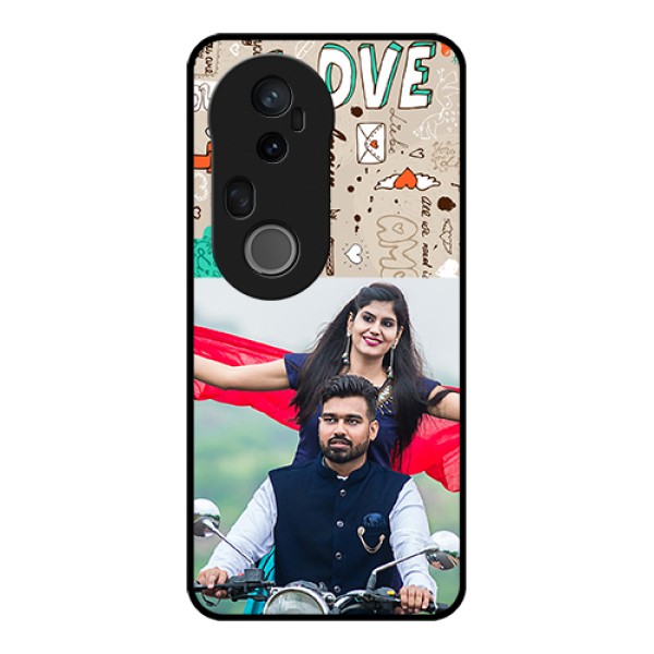 Vivo T4 Ultra 5G Custom Glass Phone Case - Love Doodle Pattern