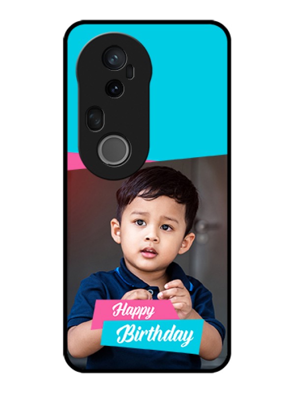 Custom Vivo T4 Ultra 5G Custom Glass Phone Case - Image Holder With 2 Color Design