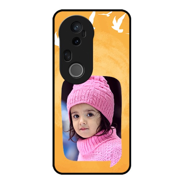 Vivo T4 Ultra 5G Custom Glass Phone Case - Water Color Design With Bird Icons Vivo T4 Ultra 5G Custom Glass Phone Case - Water Color Design With Bird Icons