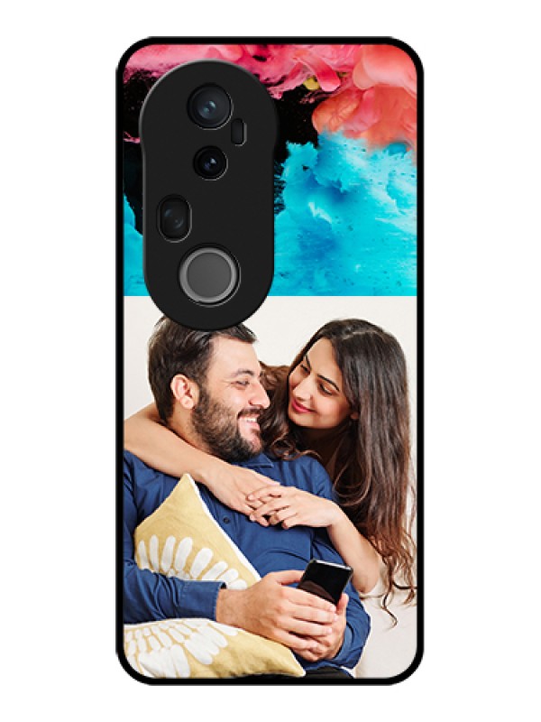 Custom Vivo T4 Ultra 5G Custom Glass Phone Case - Quote With Acrylic Painting Design