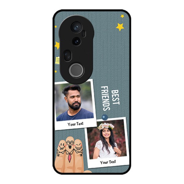 Vivo T4 Ultra 5G Custom Glass Phone Case - Sticky Frames And Friendship Design Vivo T4 Ultra 5G Custom Glass Phone Case - Sticky Frames And Friendship Design