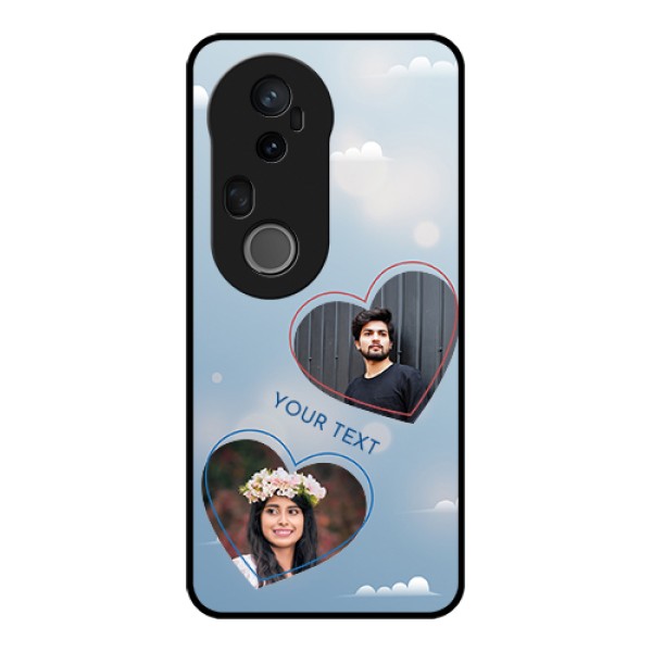 Vivo T4 Ultra 5G Custom Glass Phone Case - Blue Color Couple Design