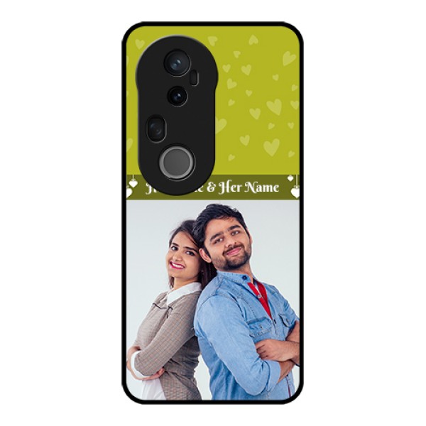Vivo T4 Ultra 5G Custom Glass Phone Case - You & Me Heart Design Vivo T4 Ultra 5G Custom Glass Phone Case - You & Me Heart Design