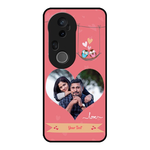 Vivo T4 Ultra 5G Custom Glass Phone Case - Peach Color Love Design