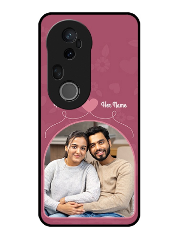 Custom Vivo T4 Ultra 5G Custom Glass Phone Case - Love Floral Design