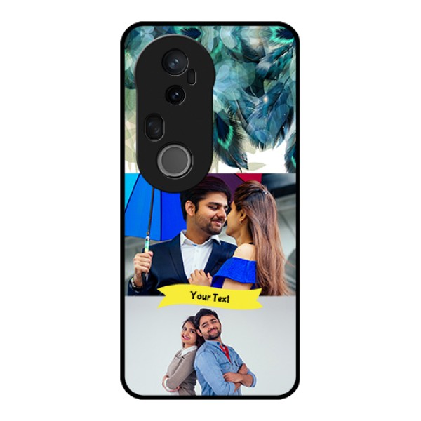 Vivo T4 Ultra 5G Custom Glass Phone Case - Image With Boho Peacock Feather Design Vivo T4 Ultra 5G Custom Glass Phone Case - Image With Boho Peacock Feather Design