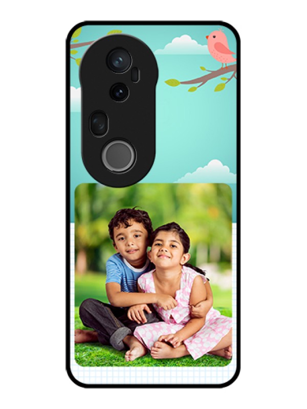 Custom Vivo T4 Ultra 5G Custom Glass Phone Case - Doodle Love Design