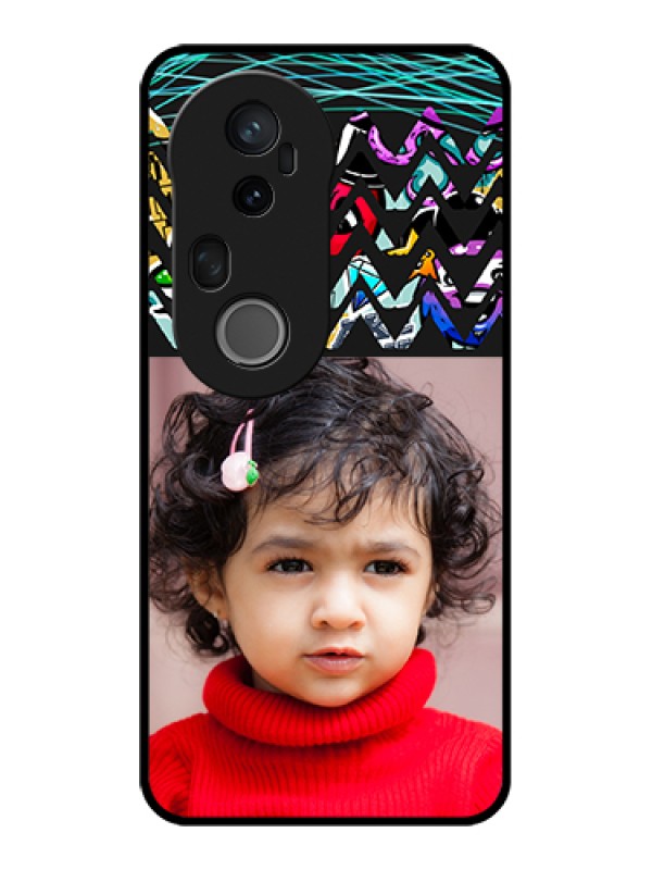 Custom Vivo T4 Ultra 5G Custom Glass Phone Case - Neon Abstract Design