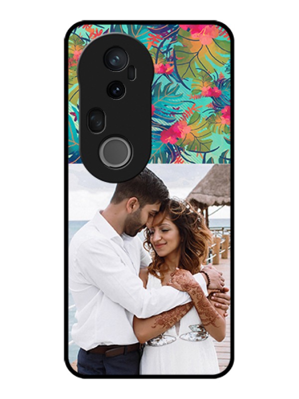 Custom Vivo T4 Ultra 5G Custom Glass Phone Case - Watercolor Floral Design