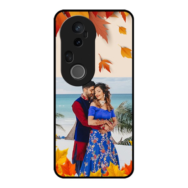 Vivo T4 Ultra 5G Custom Glass Phone Case - Autumn Maple Leaves Design