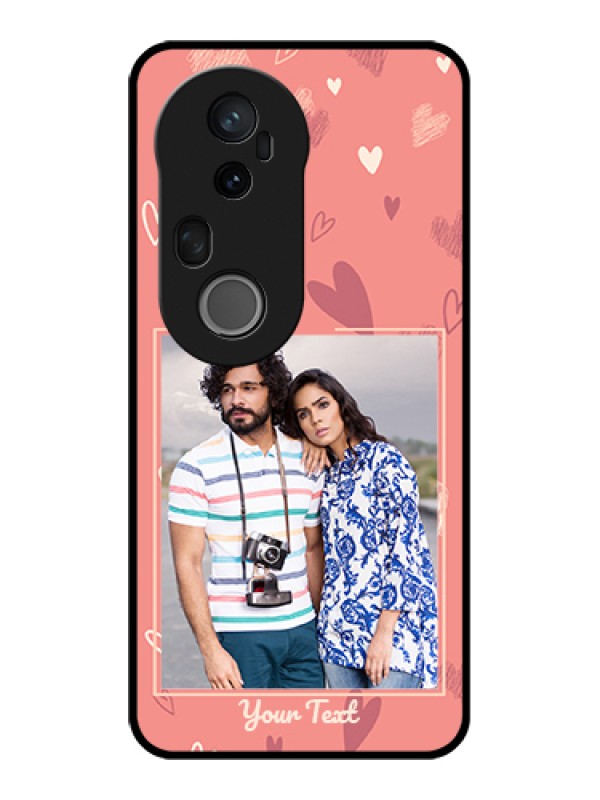 Custom Vivo T4 Ultra 5G Custom Glass Phone Case - Love Doodle Art Design