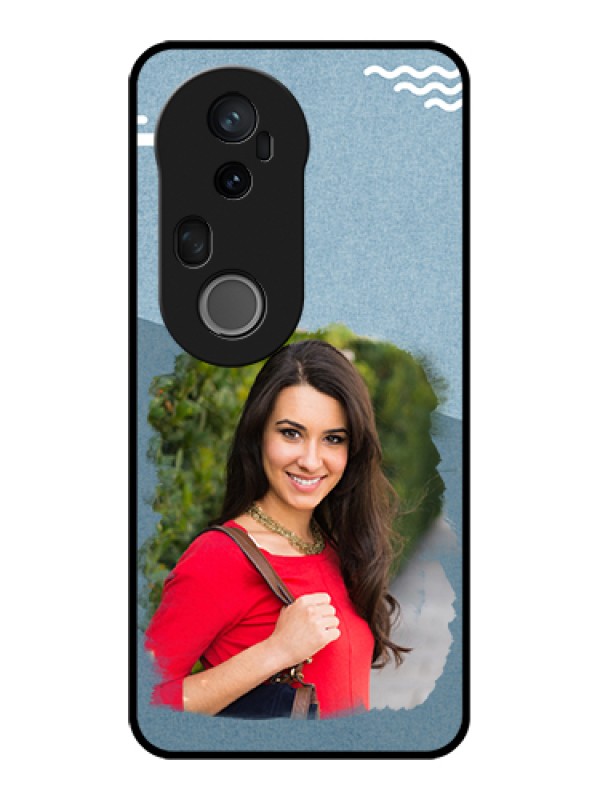 Custom Vivo T4 Ultra 5G Custom Glass Phone Case - Grunge Line Art Design