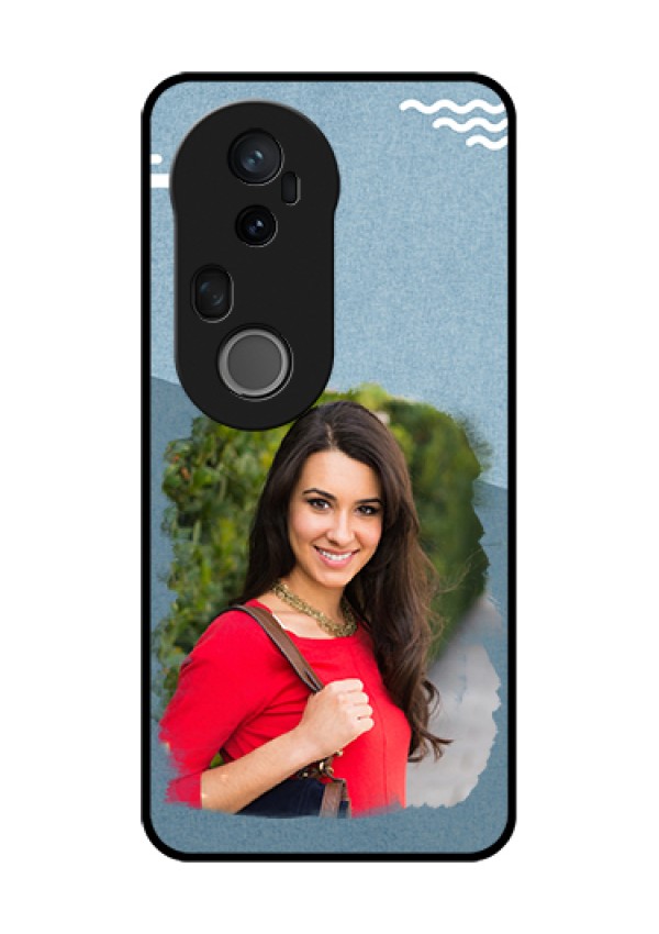 Vivo T4 Ultra 5G Custom Glass Phone Case - Grunge Line Art Design