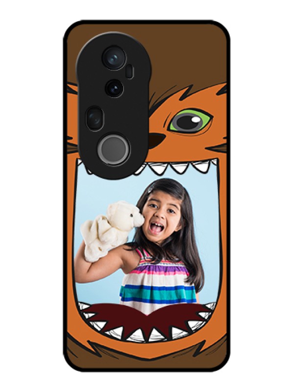 Custom Vivo T4 Ultra 5G Custom Glass Phone Case - Owl Monster Back Case Design