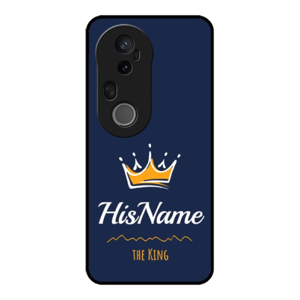 Vivo T4 Ultra 5G Custom Glass Phone Case - King With Name Design