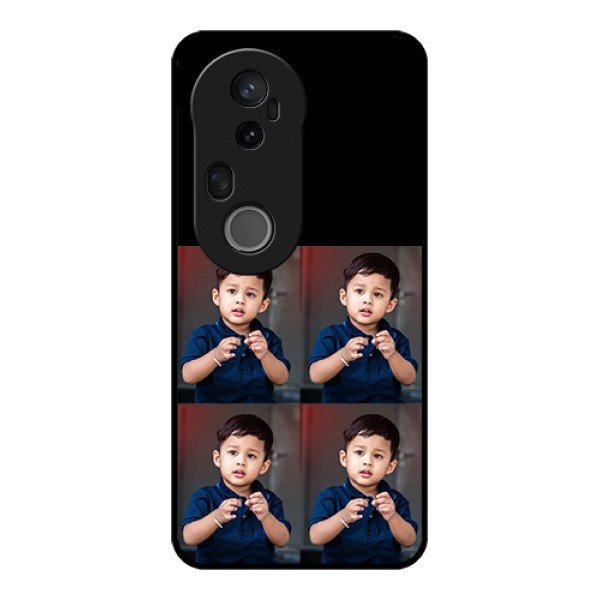 Vivo T4 Ultra 5G Custom Glass Phone Case - 4 Image Holder Design