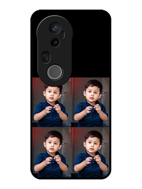 Custom Vivo T4 Ultra 5G Custom Glass Phone Case - 4 Image Holder Design